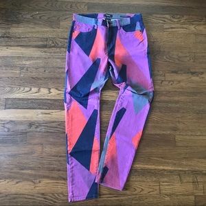 BDG High Rise Geometric Skinny Jeans